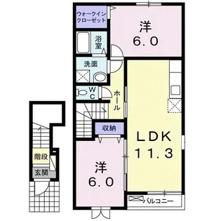 メゾン・リバージュI【2階】の間取り