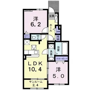 グラン フェリシア【1階】の間取り