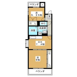 フローラ【2階】の間取り