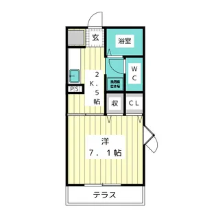 ディアコートつきみ【1階】の間取り