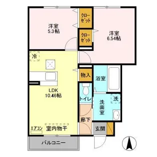 ソンケン【1階】の間取り