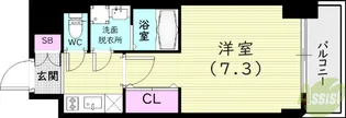レジュールアッシュ神戸グランフィール【3階】の間取り