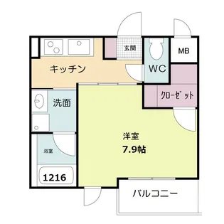 ヴィルヌーブ中之島【3階】の間取り