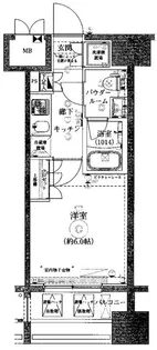 ライジングプレイス川崎【2階】の間取り