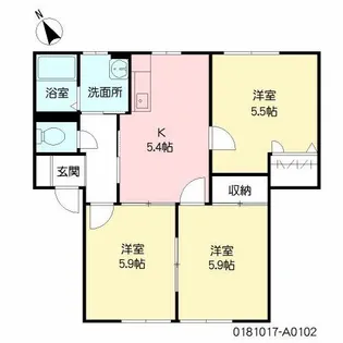 フォーレスアナイ A棟【1階】の間取り