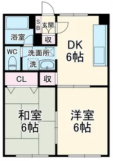 サンフラワーみずほ台マンション【1階】の間取り