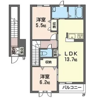 サンモールIII番館【2階】の間取り