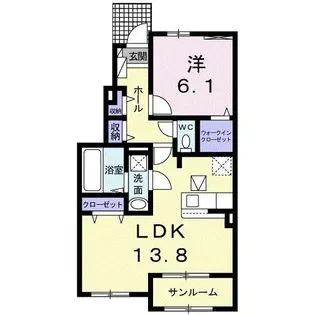 アベニール【1階】の間取り