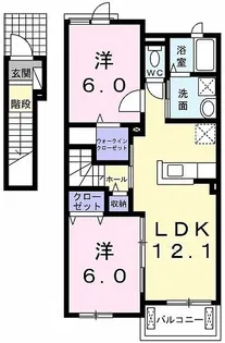 サンリット・みかもII【2階】の間取り