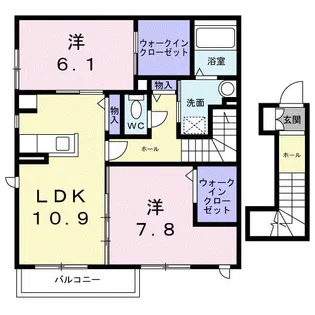 エクセレントグロースV【2階】の間取り