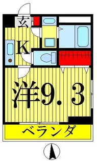 クチトーレ・フジセ【6階】の間取り