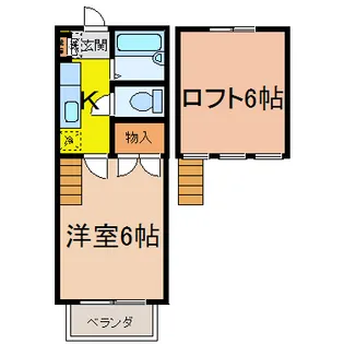 コーポセキ C棟【2階】の間取り