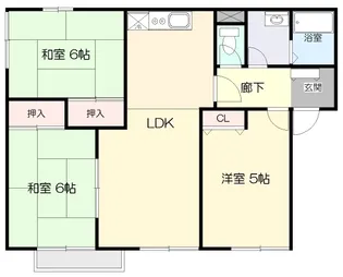 グリーンビレッジ天昌寺C【1階】の間取り