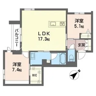 ヴィア・ソーレ【2階】の間取り