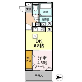 モンテリーヴル【1階】の間取り