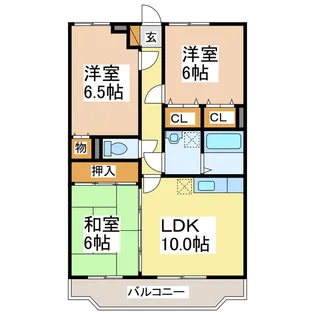 グランディール・Y【3階】の間取り