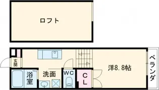 ピース・スクエア住吉A【1階】の間取り