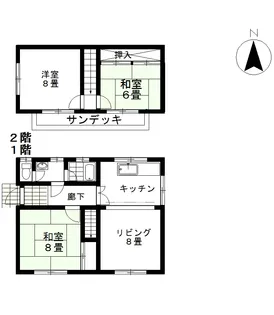 群馬県高崎市中居町1【一戸建】の間取り