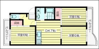 エアリーハイツ1st【1階】の間取り