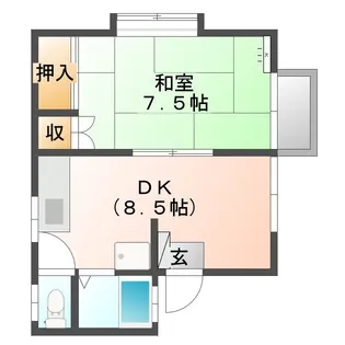 キャピタル高梨1号館(ゼロ賃貸)【2階】の間取り