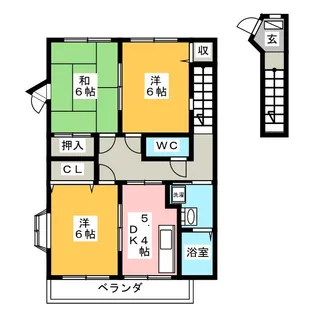 ハイステージ日吉 A棟【2階】の間取り
