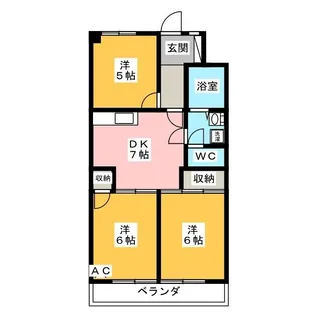 コンフォール山之手【2階】の間取り