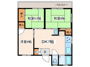 南浦マンション【3階】の間取り
