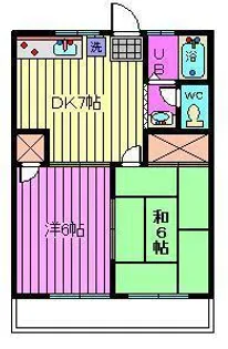 コーポ三角【2階】の間取り