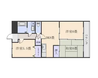 クレール鶴丸【2階】の間取り