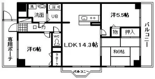 バンブーコート【7階】の間取り