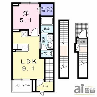 東京都東大和市蔵敷2【一戸建】の間取り