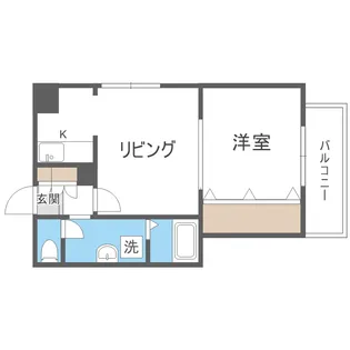 ツリートップ豊平【4階】の間取り