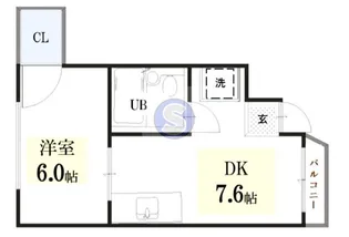 シモン北大路【2階】の間取り