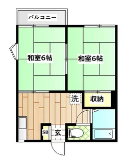 神奈川県横浜市神奈川区三枚町【アパート】の間取り