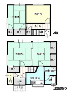 山形県酒田市新橋1【一戸建】の間取り