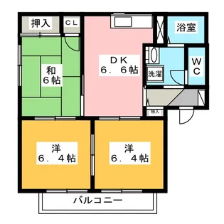 フォーレスオーク B棟【2階】の間取り