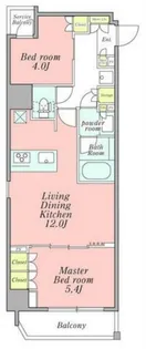 クレストコート新宿山吹町【2階】の間取り