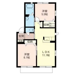 神奈川県高座郡寒川町倉見【アパート】の間取り