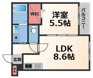フジパレス稲田本町【2階】の間取り