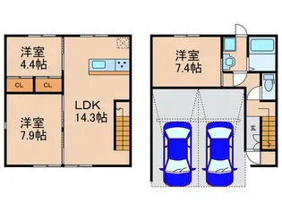 福岡県糟屋郡粕屋町内橋東1【一戸建】の間取り