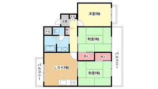 大阪府豊中市上野西4【マンション】の間取り