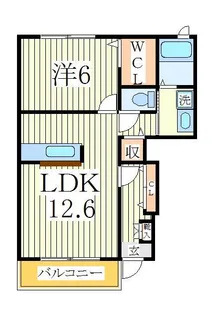 エレガンスブライトK【1階】の間取り