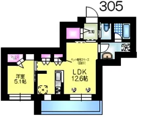 メゾンクレール谷在家【3階】の間取り