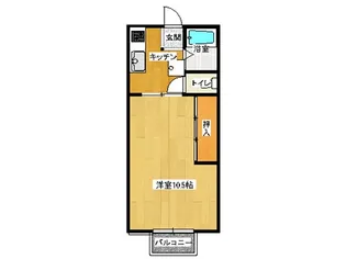 コーポラス沢村B【1階】の間取り