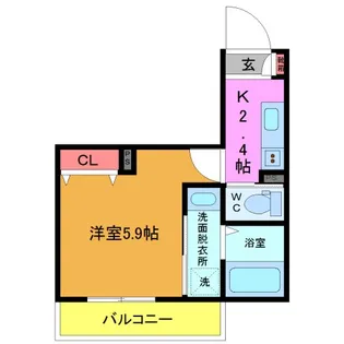 レジデンスohana【1階】の間取り