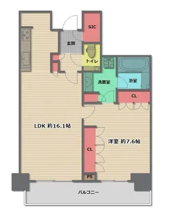 グランドメゾン新梅田タワー THE CLUB RESIDENCE【4階】の間取り