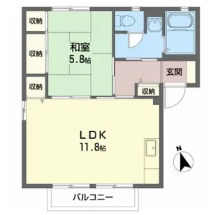 高知県香南市野市町西野【アパート】の間取り