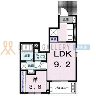 福島県郡山市田村町徳定字下河原【アパート】の間取り