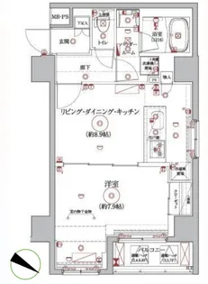 ベルシード東向島【5階】の間取り