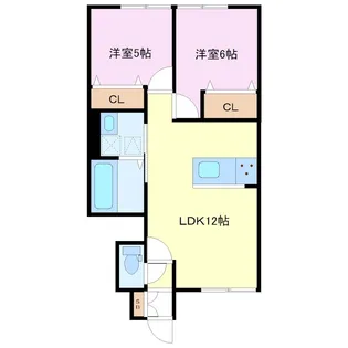 サングレイス【1階】の間取り